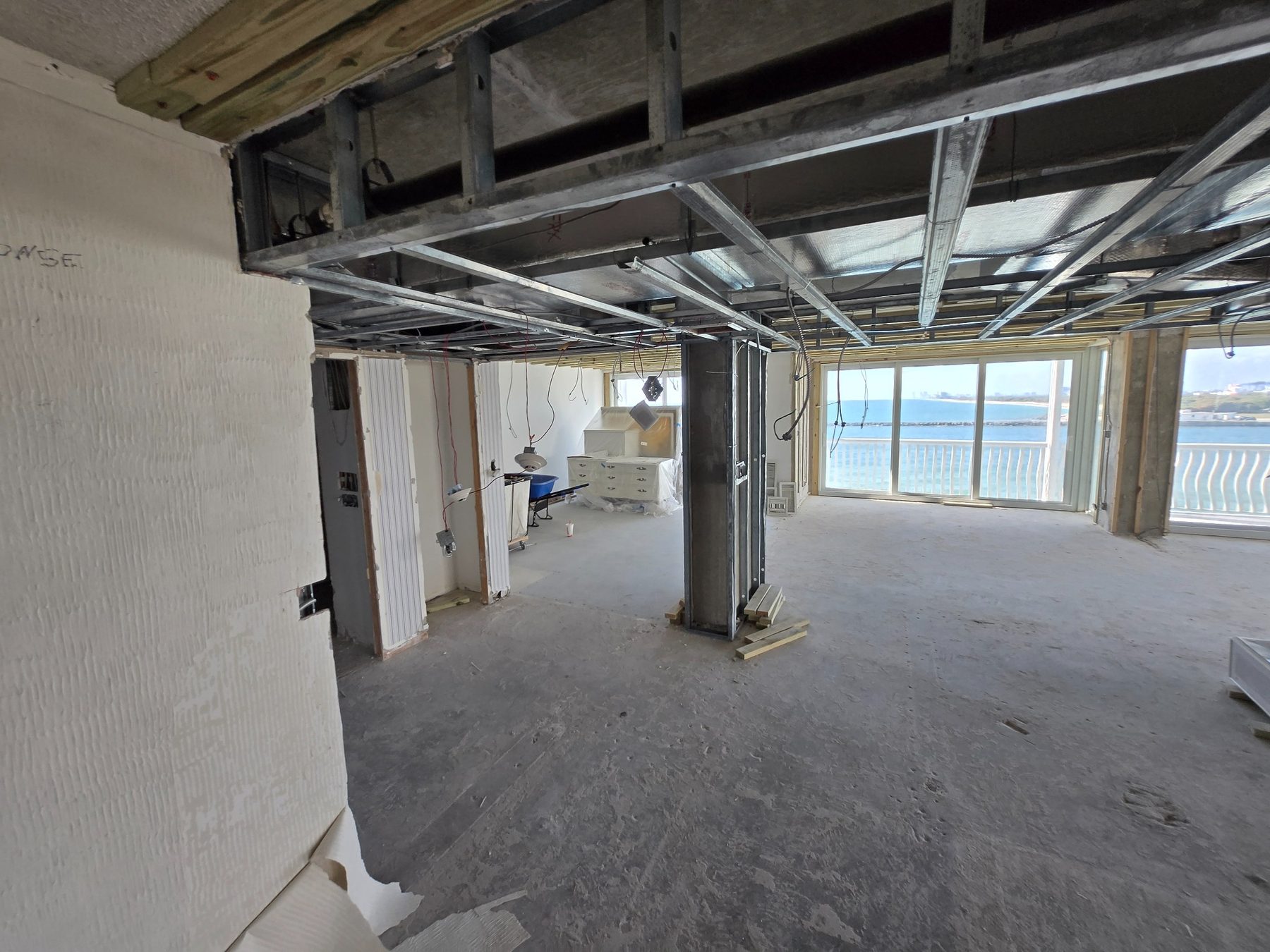 Ocean view condominium remodeling in progress