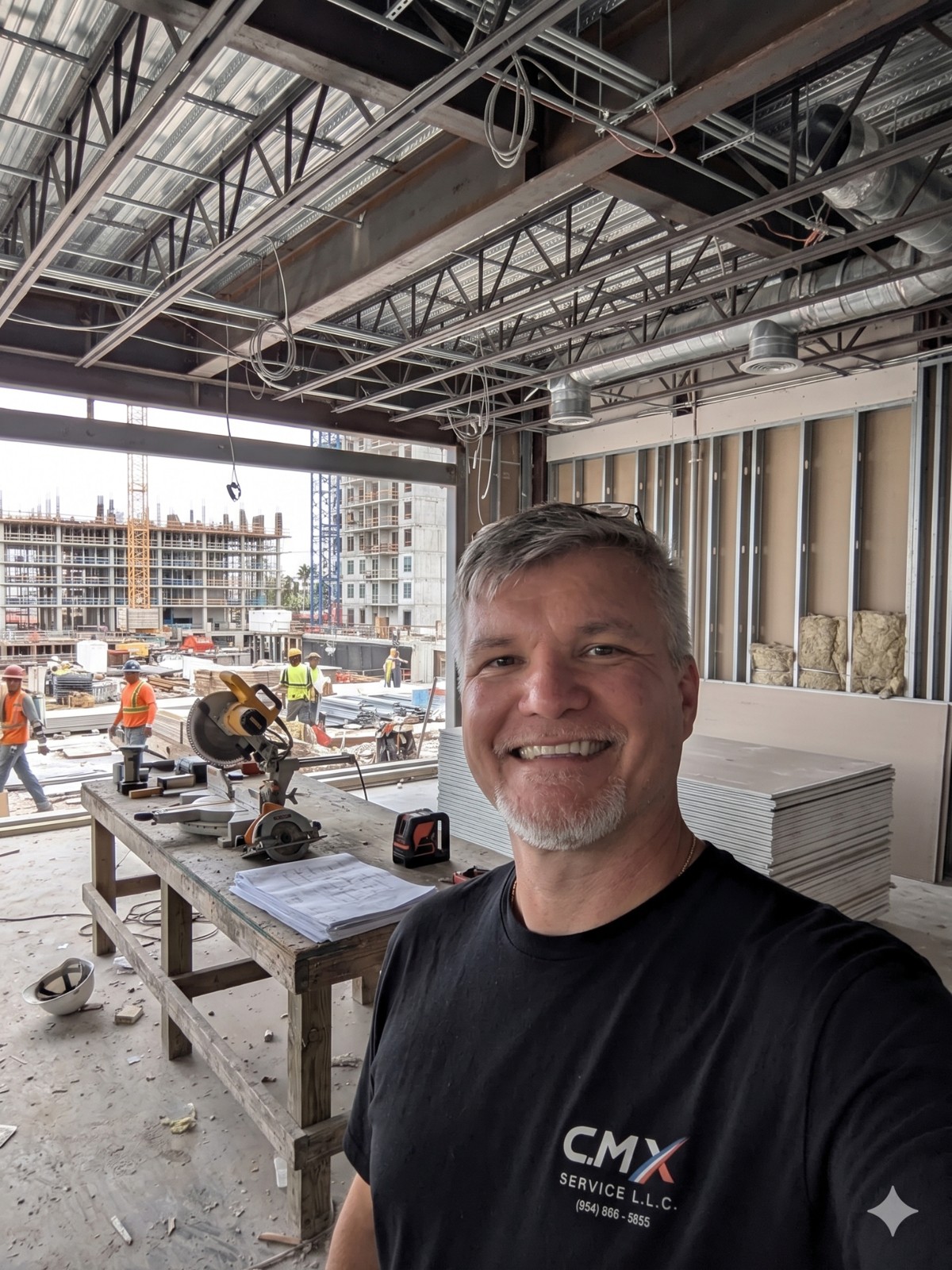 Gregory Jasiurkowski of CMX Service LLC on a remodeling jobsite