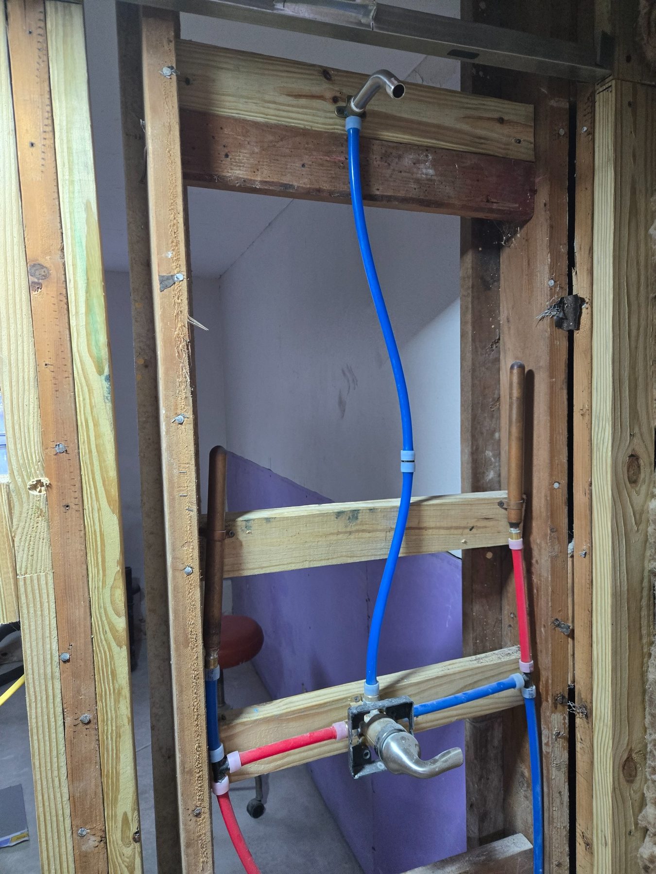Shower valve rough-in